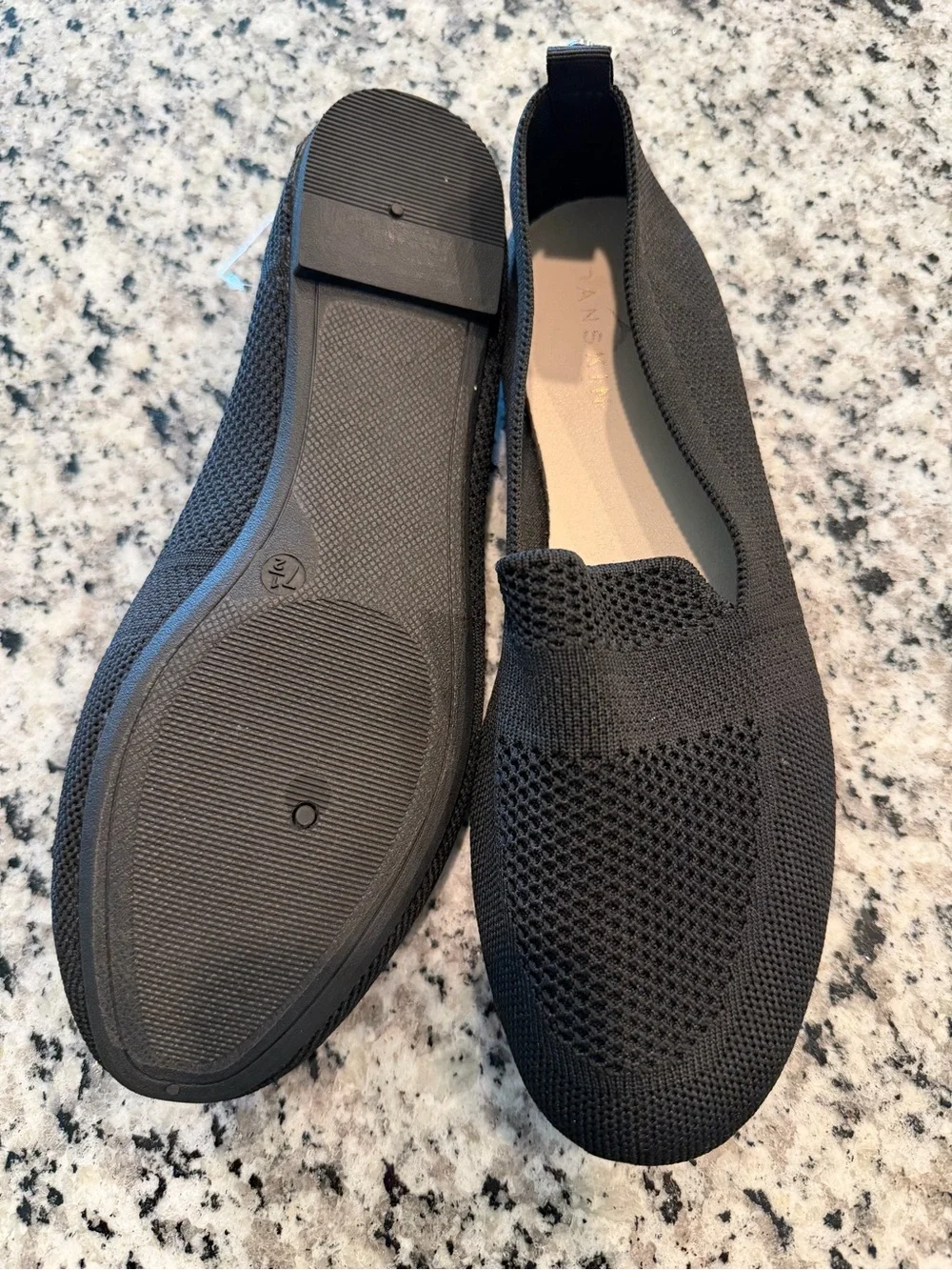 Danskin Black Knit Slip-On Loafers